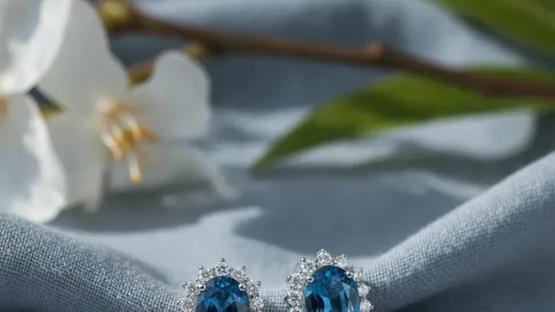 Dormeuses saphir et diamants